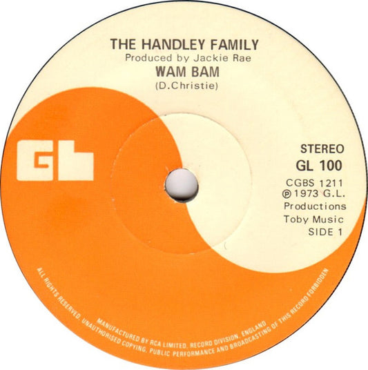 The Handley Family - Wam Bam / Rum, Dum And Baccy (7", Sol)