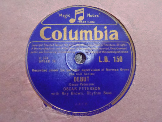 Oscar Peterson - Debut / Tenderly (Shellac, 10")