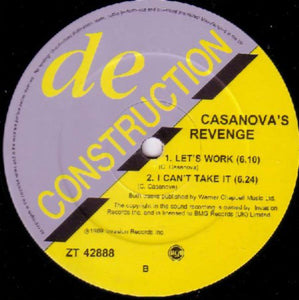 Casanova's Revenge - Let's Work (12")