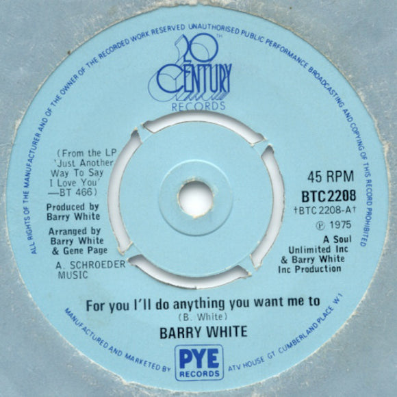 Barry White - For You I'll Do Anything You Want Me To (7