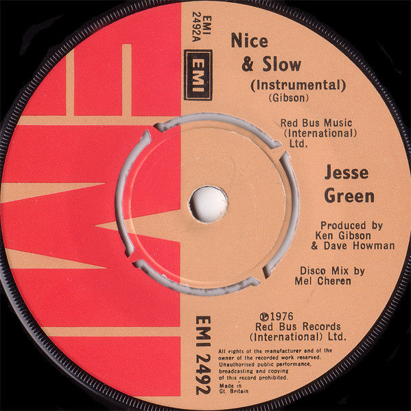 Jesse Green - Nice & Slow (7", Single)
