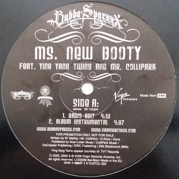 Bubba Sparxxx Featuring Ying Yang Twins And Mr. Collipark - Ms. New Booty (12