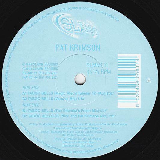 Pat Krimson - Taboo Bells (12")