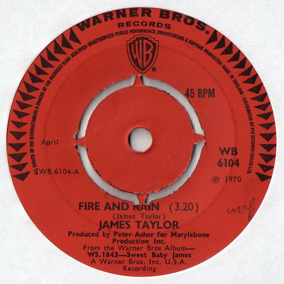 James Taylor (2) - Fire And Rain / Sunny Skies (7