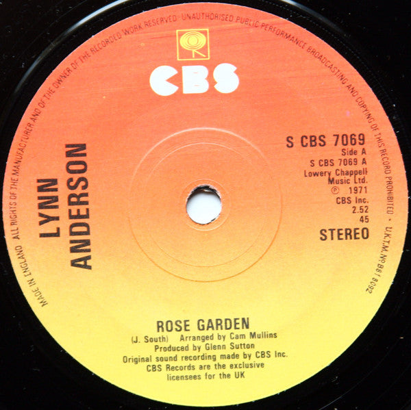 Lynn Anderson - Rose Garden (7", Single, RE)