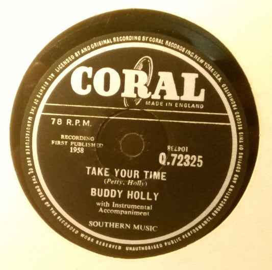 Buddy Holly - Rave On (Shellac, 10")