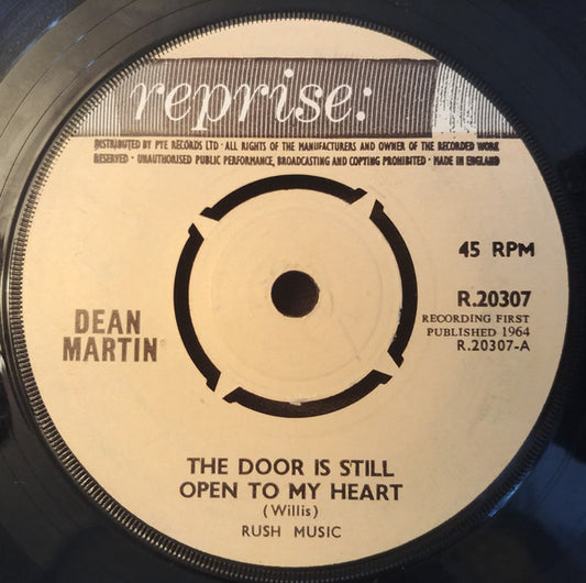 Dean Martin - The Door Is Still Open To My Heart (7", Single, 4 P)