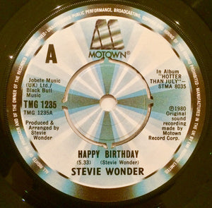 Stevie Wonder - Happy Birthday (7", Single, Gen)