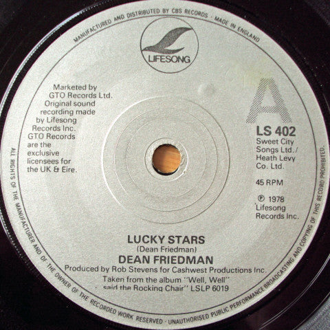 Dean Friedman - Lucky Stars (7", Single)