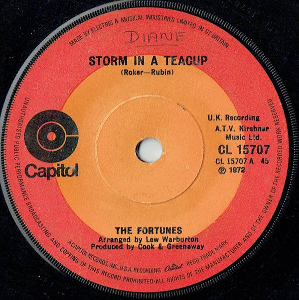 The Fortunes - Storm In A Teacup (7", Single, Sol)