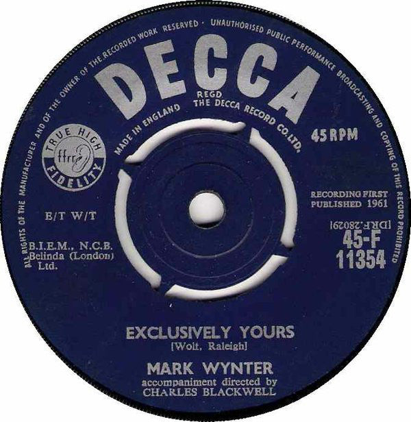 Mark Wynter - Exclusively Yours (7", Single)