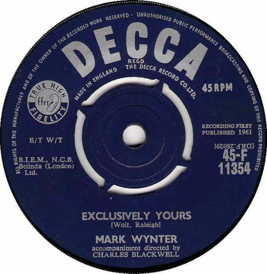 Mark Wynter - Exclusively Yours (7", Single)