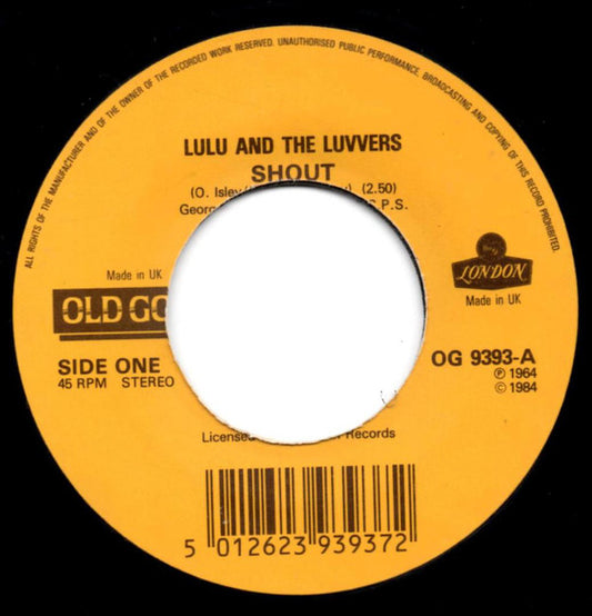 Lulu And The Luvvers / Dave Berry - Shout / The Crying Game (7", Single, Lab)