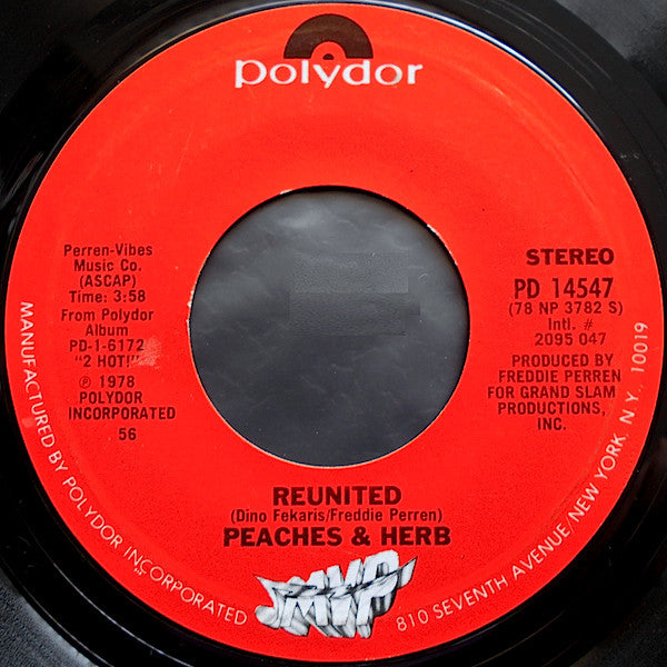 Peaches & Herb - Reunited (7", Single, Styrene, 56 )