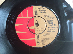 The Roger Webb Orchestra* - Sail The Summer Winds (7", Single, Promo)