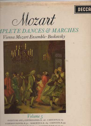 Mozart* - Vienna Mozart Ensemble*, Boskovsky* - Complete Dances & Marches (Volume 5) (LP, Album, Mono, TP)