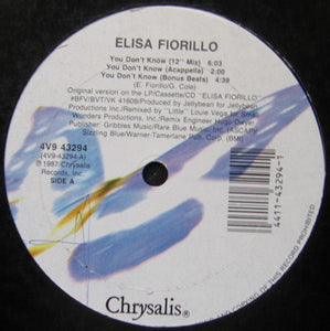 Elisa Fiorillo - You Don't Know (12")