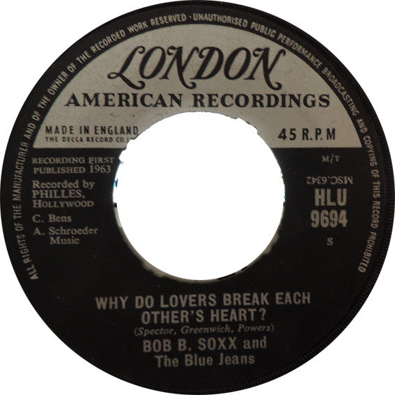Bob B. Soxx And The Blue Jeans - Why Do Lovers Break Each Other's Heart ? (7