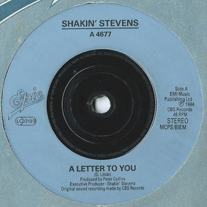Shakin' Stevens - A Letter To You (7", Single)