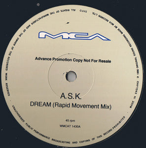 A.S.K. - Dream (12", Promo)