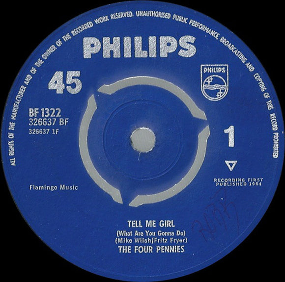 The Four Pennies - Tell Me Girl  /  Juliet (7