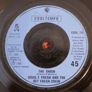 Doug E. Fresh And The Get Fresh Crew - The Show & La Di Da Di (7", Single, Blu)