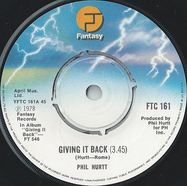 Phil Hurtt - Giving It Back (7", Single)