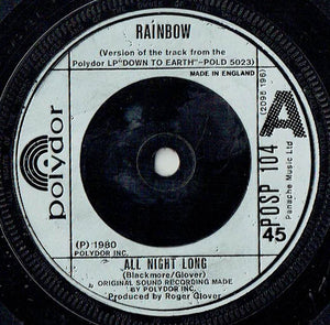 Rainbow - All Night Long (7", Single, Com)