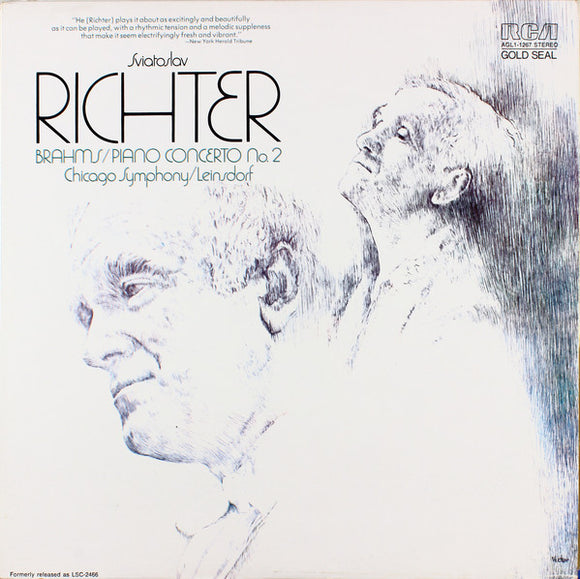 Sviatoslav Richter, Brahms*, The Chicago Symphony Orchestra, Erich Leinsdorf - Concerto Pour Piano No. 2 In B Flat, Op. 83 (LP, Album, RE)