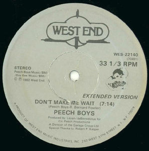 Peech Boys - Don't Make Me Wait (12", Single)
