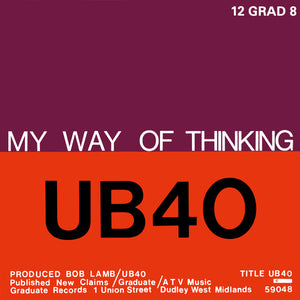 UB40 - My Way Of Thinking / I Think Its Going To Rain Today (12", Single, Uto)