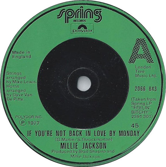 Millie Jackson - If You're Not Back In Love By Monday / A Little Taste Of Outside Love (7")