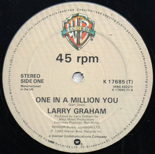 Larry Graham / Larry Graham With Graham Central Station - One In A Million You (12", Single)