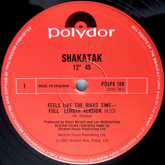 Shakatak - Feels Like The Right Time (12