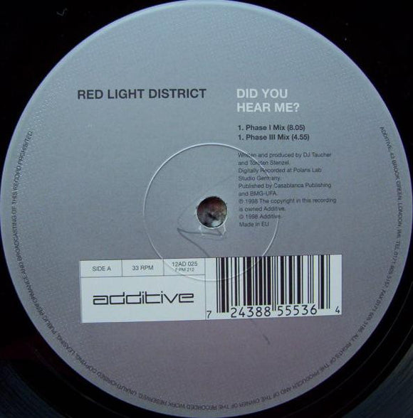 Red Light District - Did You Hear Me? (12