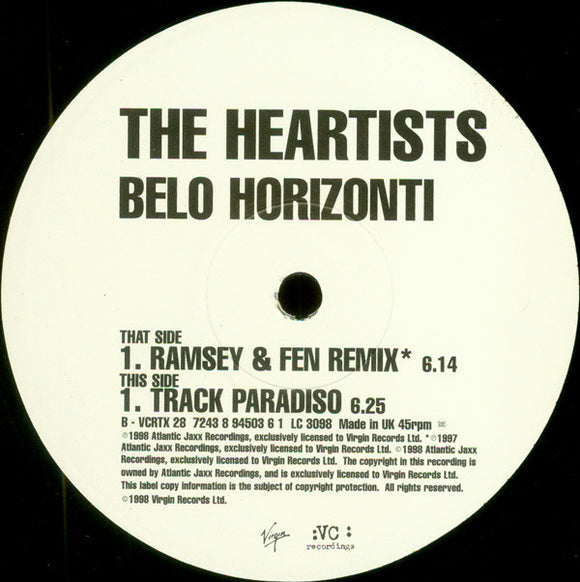 The Heartists - Belo Horizonti (Ramsey & Fen Remix) (12