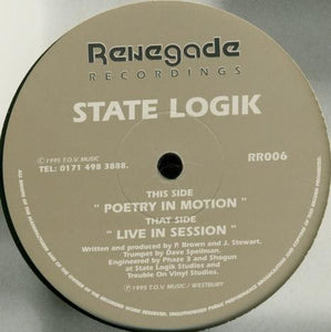 State Logik - Poetry In Motion / Live In Session (12")