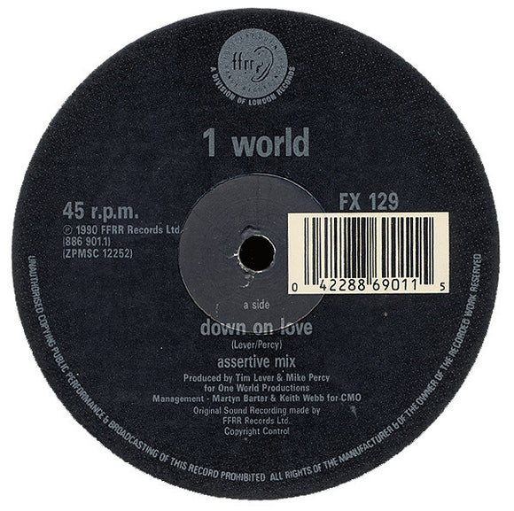 1 World - Down On Love (12