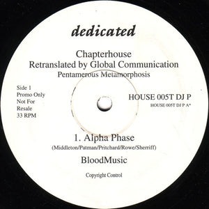 Chapterhouse Retranslated By Global Communication - BloodMusic (Pentamerous Metamorphosis) (12", Promo)