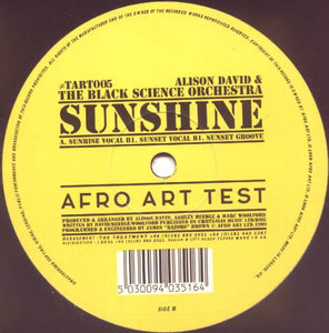 Alison David & The Black Science Orchestra* - Sunshine (12")