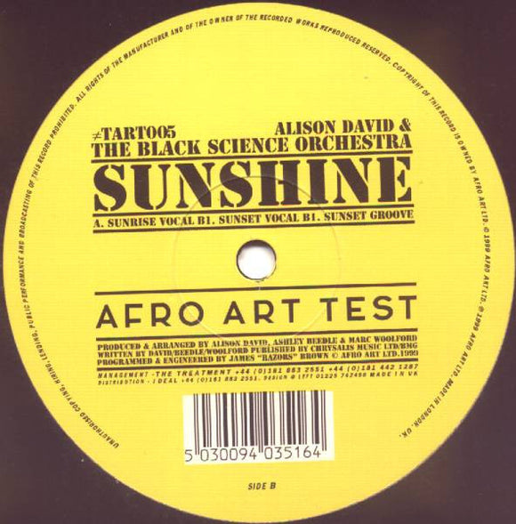 Alison David & The Black Science Orchestra* - Sunshine (12