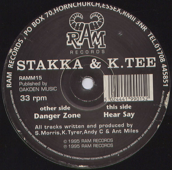 Stakka & K.Tee - Danger Zone / Hear Say (12